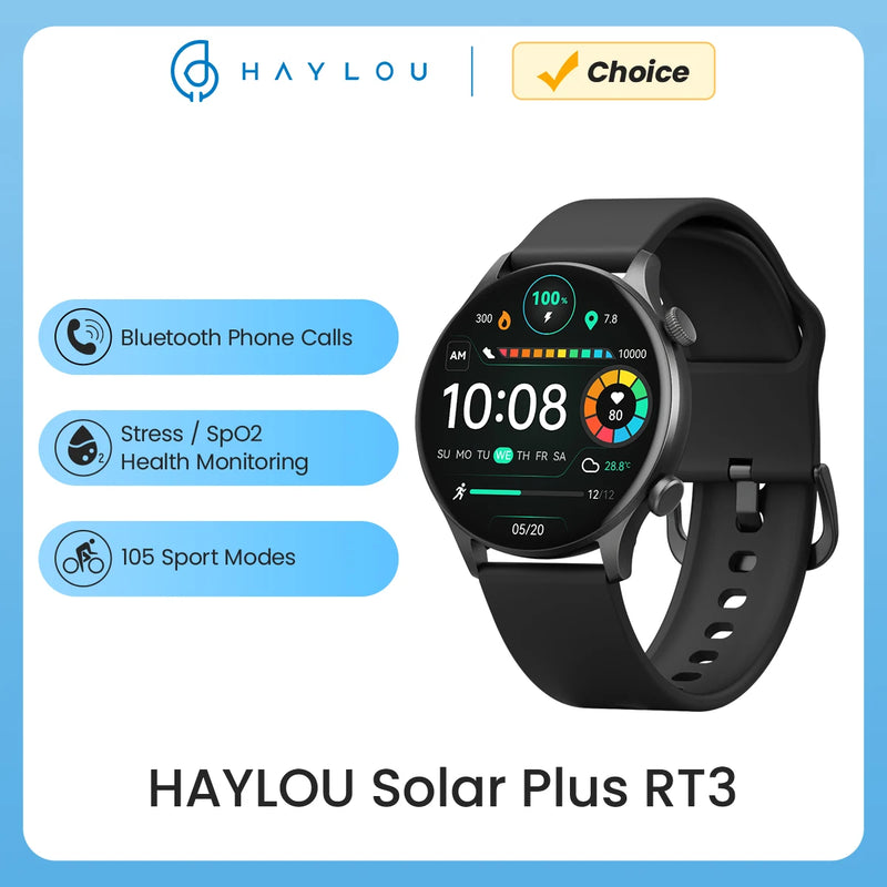 Smart Watch HAYLOU Solar Plus RT3  1.43"AMOLED  Monitor IP68